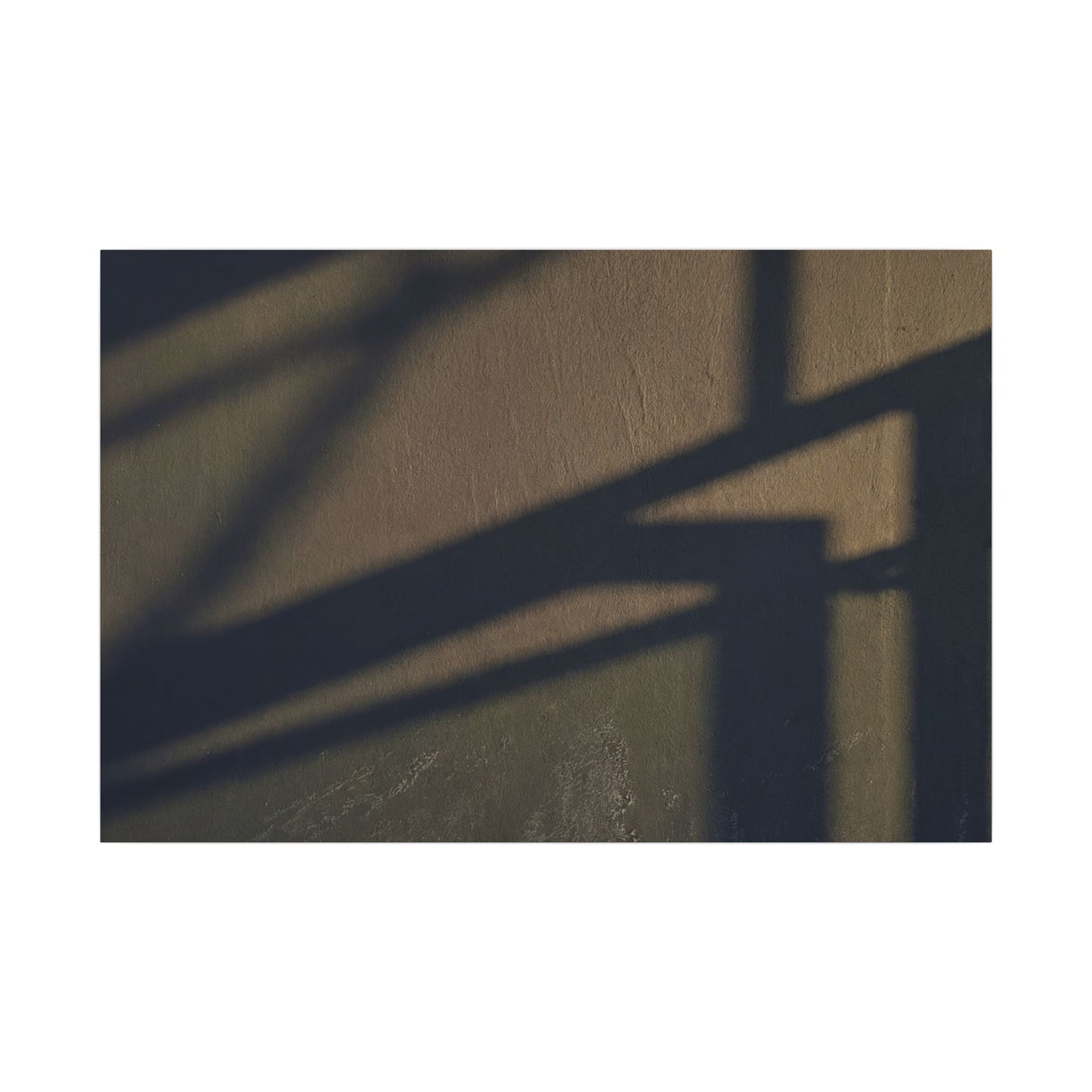 Sophisticated Shadow Play Canvas Art - Moody Minimal Dark Japandi Art Print