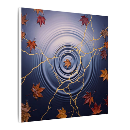 Kintsugi Water Ripple in Dawn | Gold Vein Canvas Art