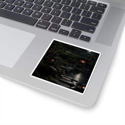 Spring Moonlit Garden Shadow Zen Sticker | Bold Decor