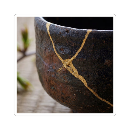 Beautiful Tea Ceremony Sticker - Gold Repair Kintsugi Art Print