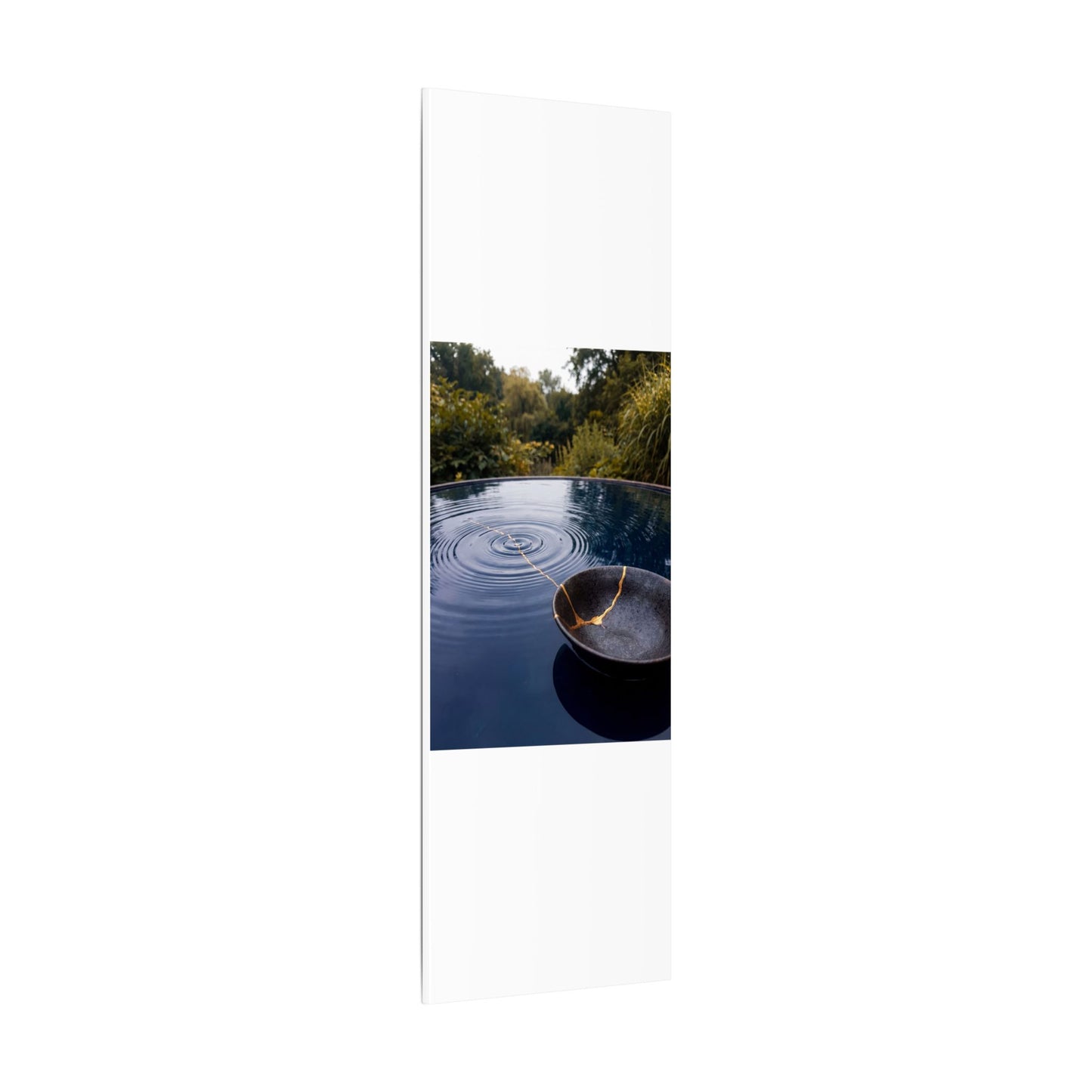 Kintsugi Water Ripple in Overcast | Broken Beauty Canvas Art