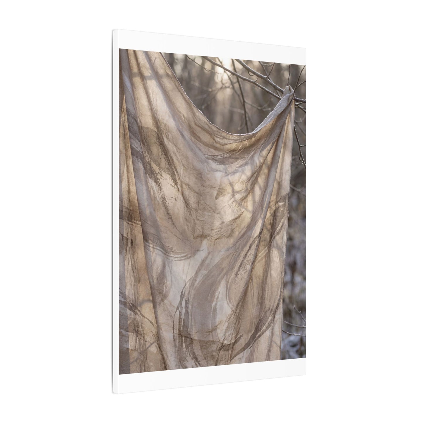 Ma Silk Drape Canvas Art - Japandi Japanese Pattern