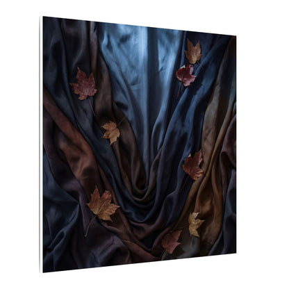 Silk Drape Canvas Art | Autumn Dark Japandi Moody Minimal Art