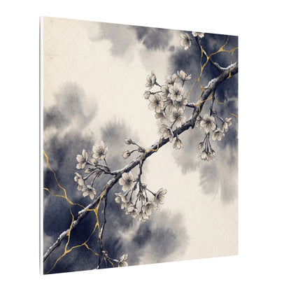 Ma Cherry Blossom Canvas Art - Kintsugi Gold Vein