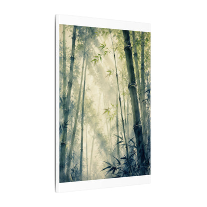 Bamboo Grove Spring Canvas Art | Zen Serene Design
