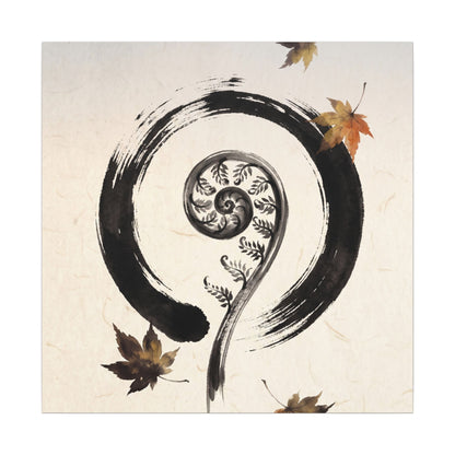 Fern Unfurling Autumn Canvas Art | Zen Peaceful Design
