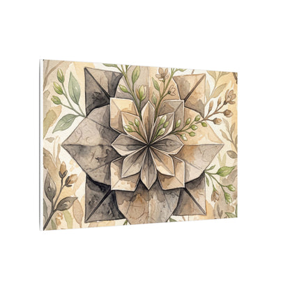 Warm Paper Fold Canvas Art - Watercolor Japandi