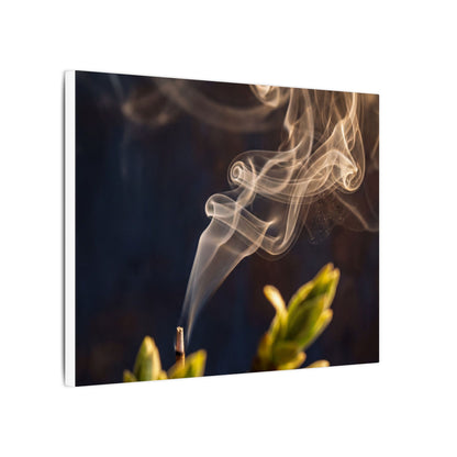 Golden Hour Incense Smoke Canvas Art - Dark Japandi Kanso