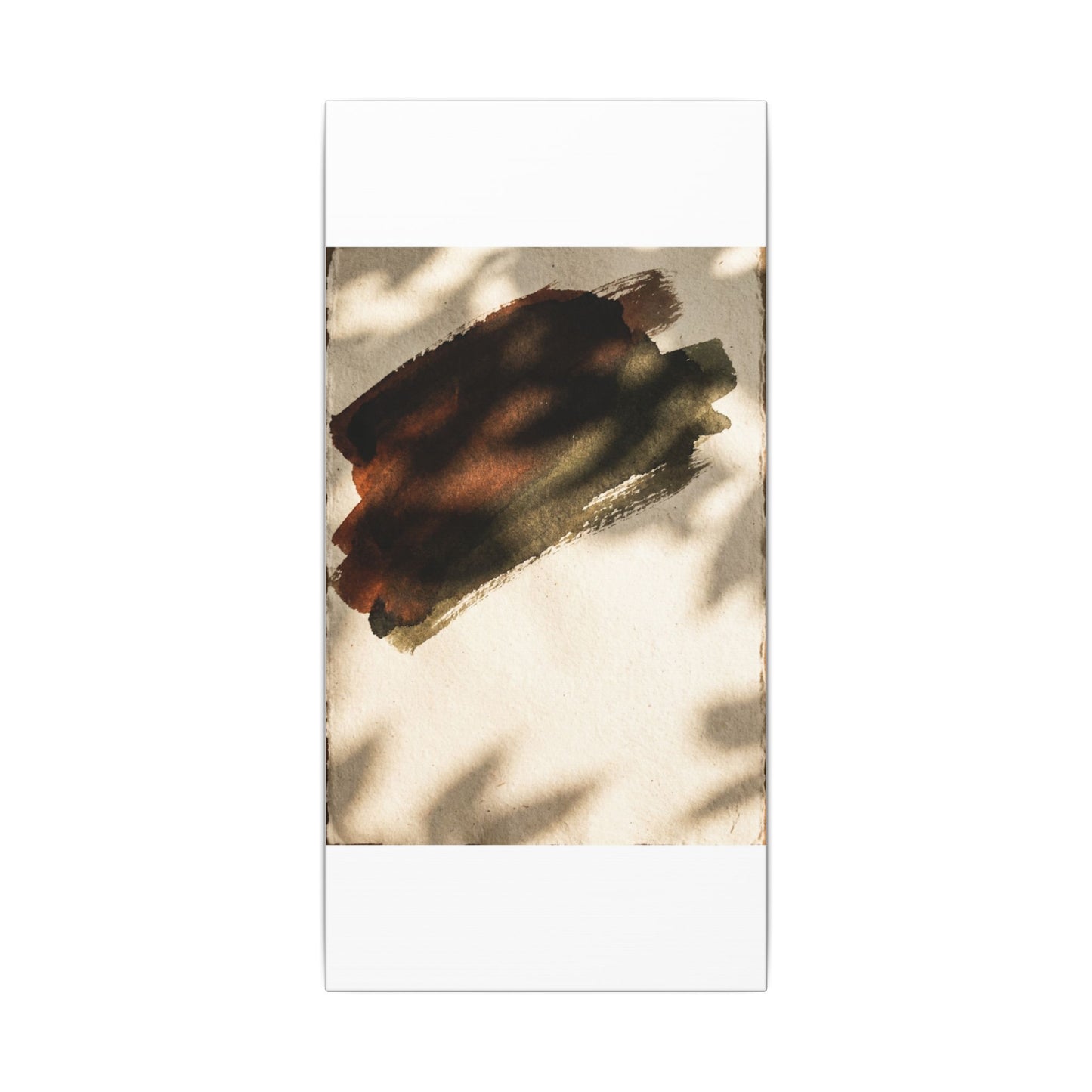 Ink Brushstroke Canvas Art | Summer Dark Japandi Moody Minimal Art