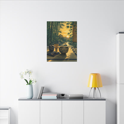 Ma Tea Ceremony Canvas Art - Zen Ukiyo E Inspired