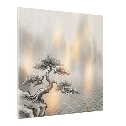 Pine Tree Canvas Art | Winter Japandi Japanese Pattern Art
