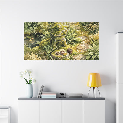 Datsuzoku Stone Lantern Canvas Art - Japandi Watercolor