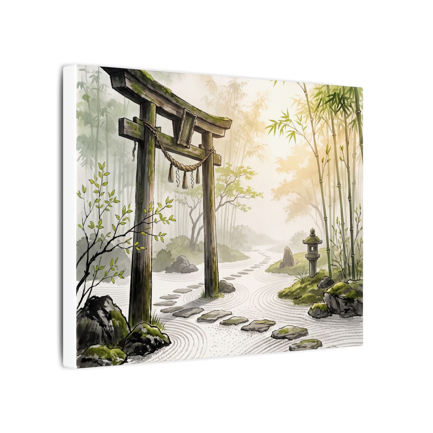 Peaceful Torii Gate Canvas Art - Karesansui Zen