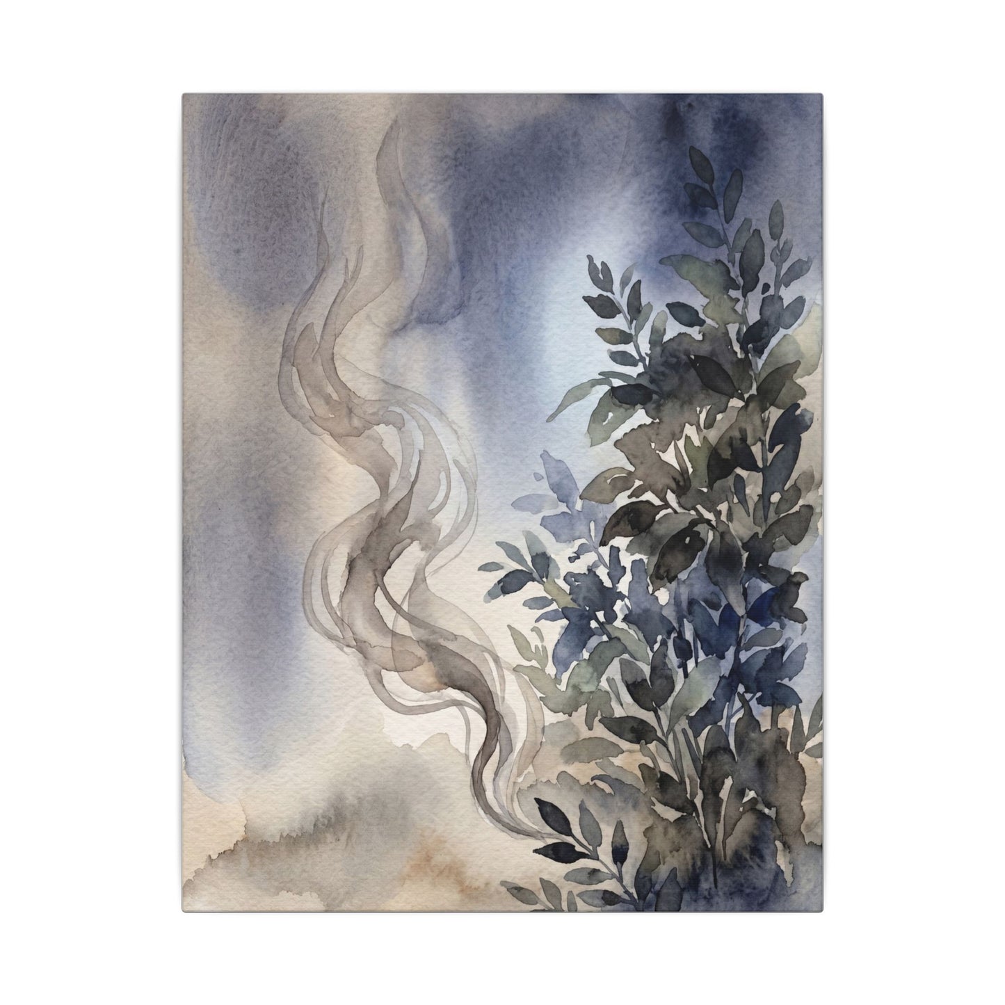 Incense Smoke Summer Canvas Art | Japandi Cozy Design