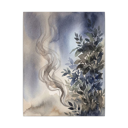 Incense Smoke Summer Canvas Art | Japandi Cozy Design