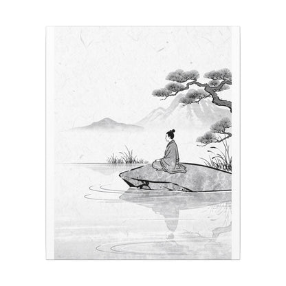 Meditation Harmonious Zen Ukiyo-e Canvas Art
