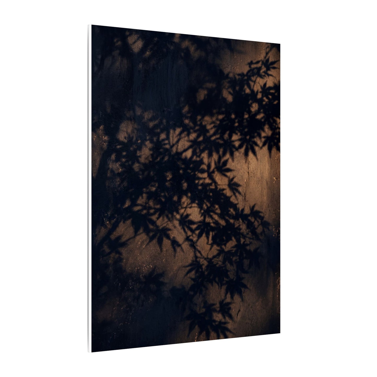 Shadow Play Autumn Canvas Art | Dark Japandi Atmospheric Design