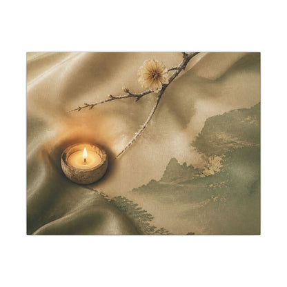 Silk Drape Japanese Pattern Canvas Art | Warm Japandi Art