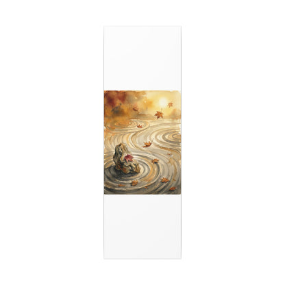 Autumn Rock Garden Watercolor Canvas Art | Neutral Decor