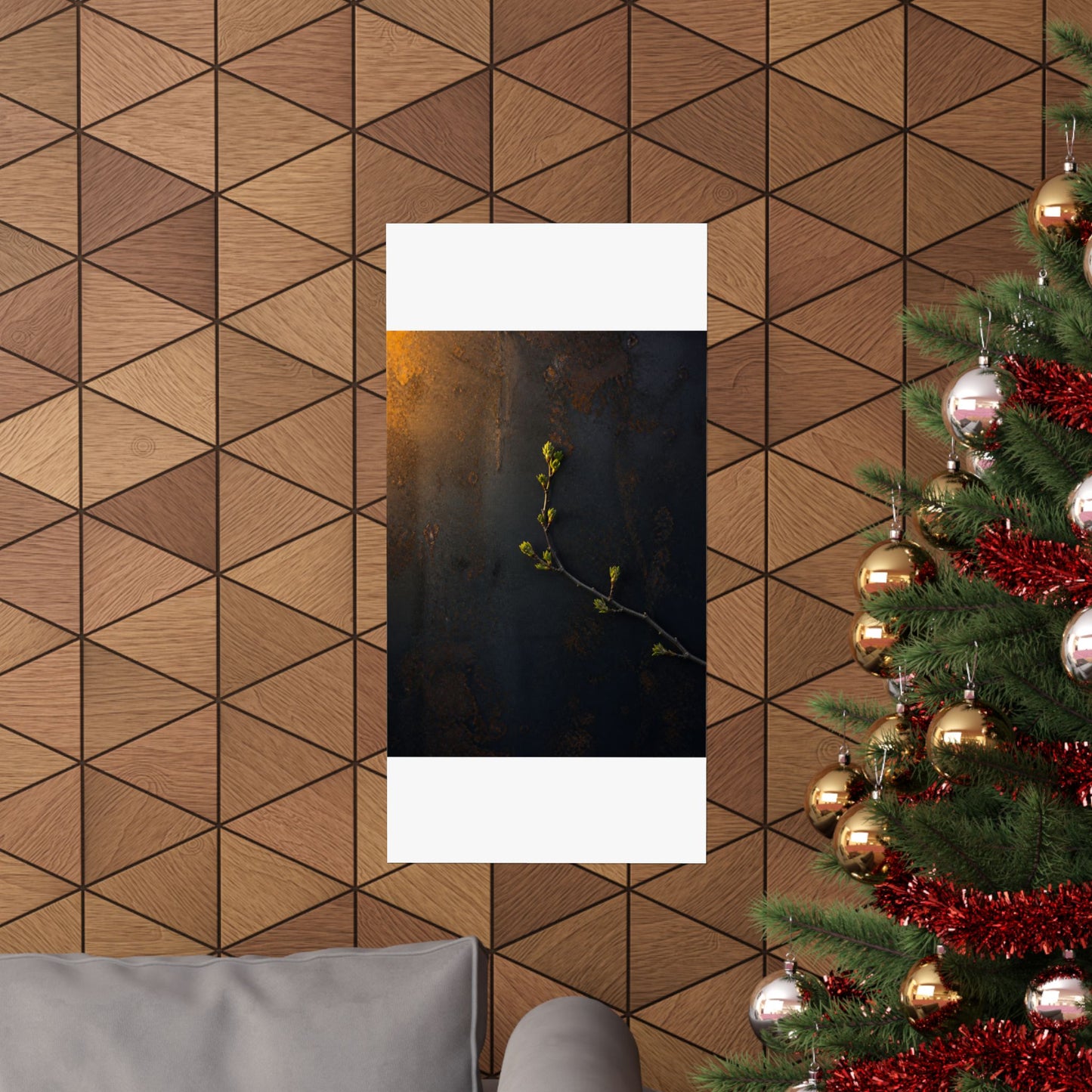Bold Rust Patina Wall Art Print - Moody Minimal Dark Japandi