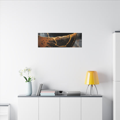 Kintsugi Ceramic Bowl in Golden Hour | Gold Vein Canvas Art