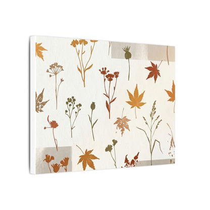 Autumn Dried Flowers Japanese Pattern Canvas Art | Elegant Decor