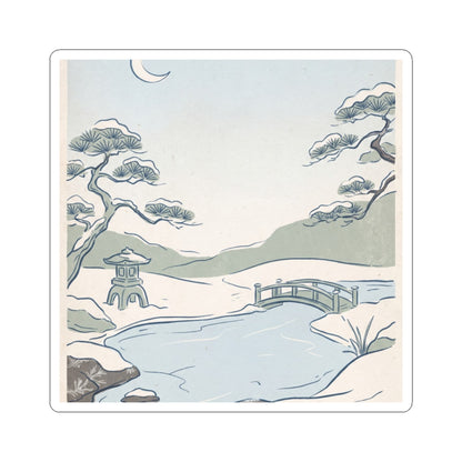 Ma Moonlit Garden Sticker - Japandi Minimal Line