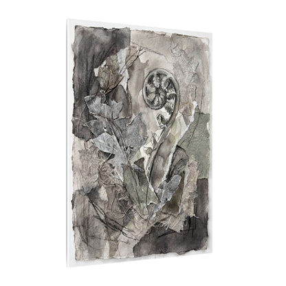 Japandi Fern Unfurling in Overcast | Texture Canvas Art