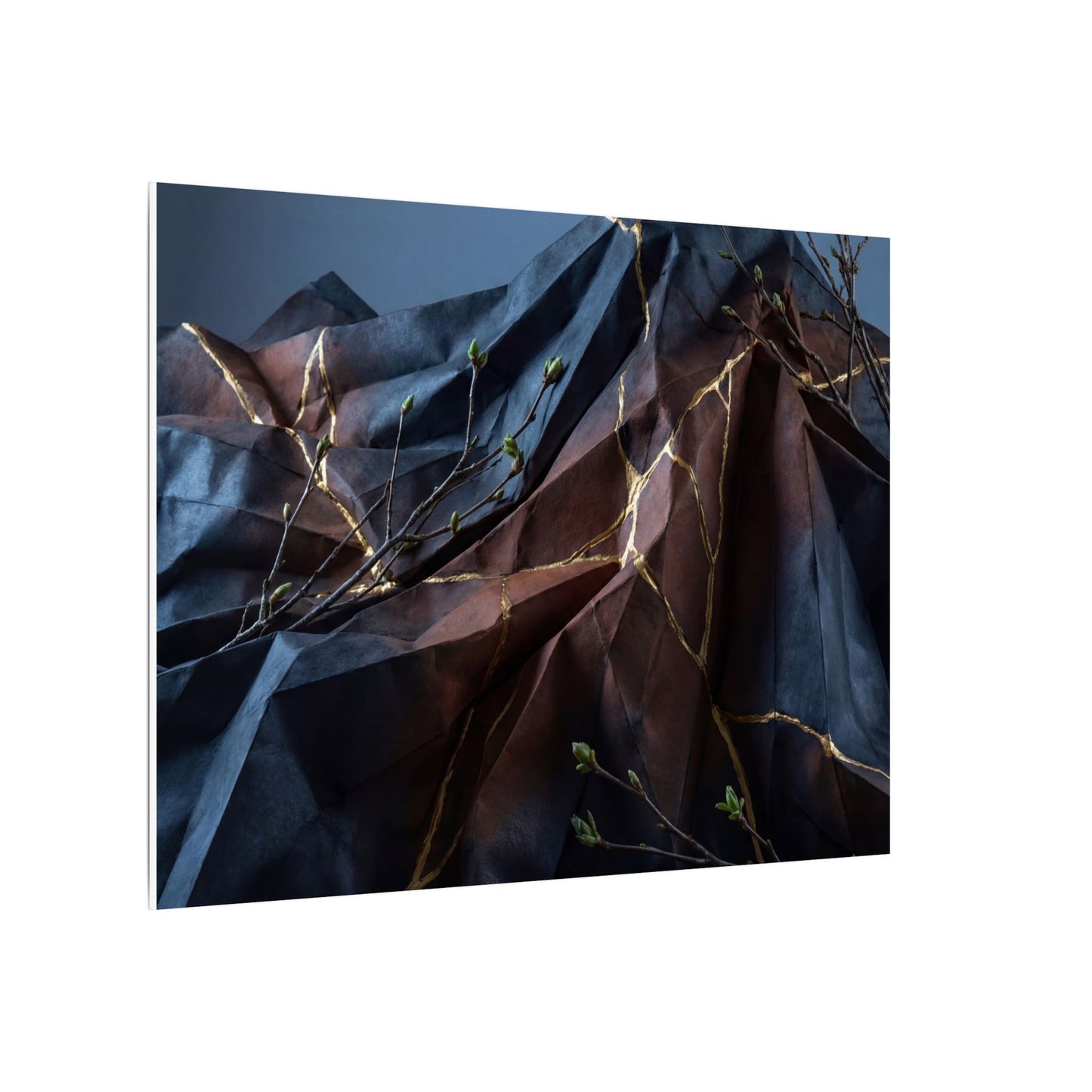 Paper Fold Broken Beauty Canvas Art | Philosophical Kintsugi Art