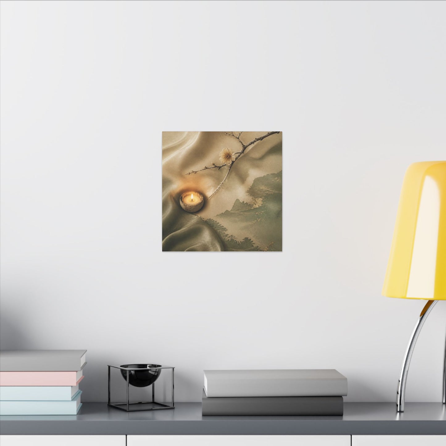 Silk Drape Japanese Pattern Canvas Art | Warm Japandi Art