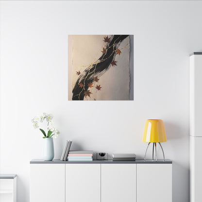 Dawn Ink Brushstroke Canvas Art - Kintsugi Ma