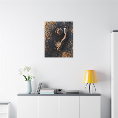 Moody Rust Patina Canvas Art - Moody Minimal Dark Japandi