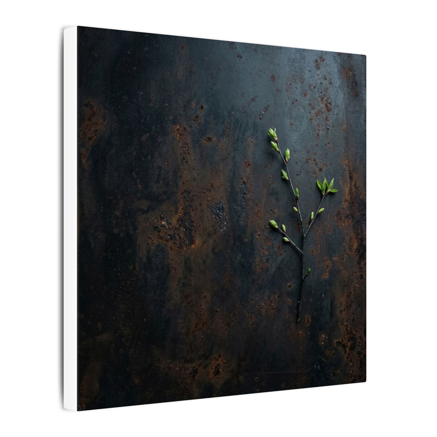 Rust Patina Moody Minimal Canvas Art | Moody Dark Japandi Art