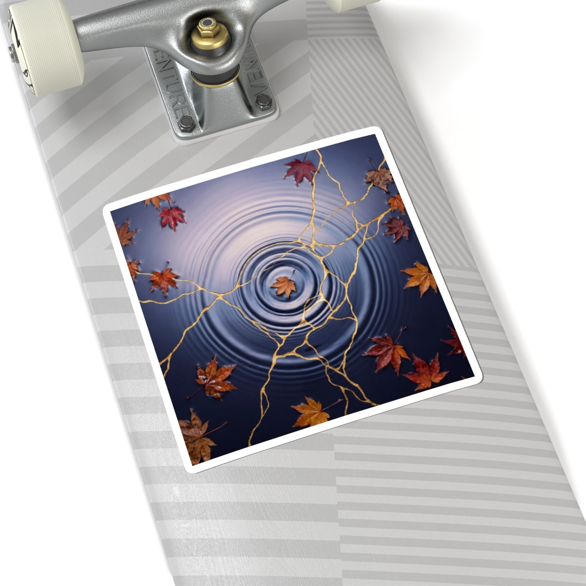 Water Ripple Autumn Sticker | Kintsugi Beautiful Design