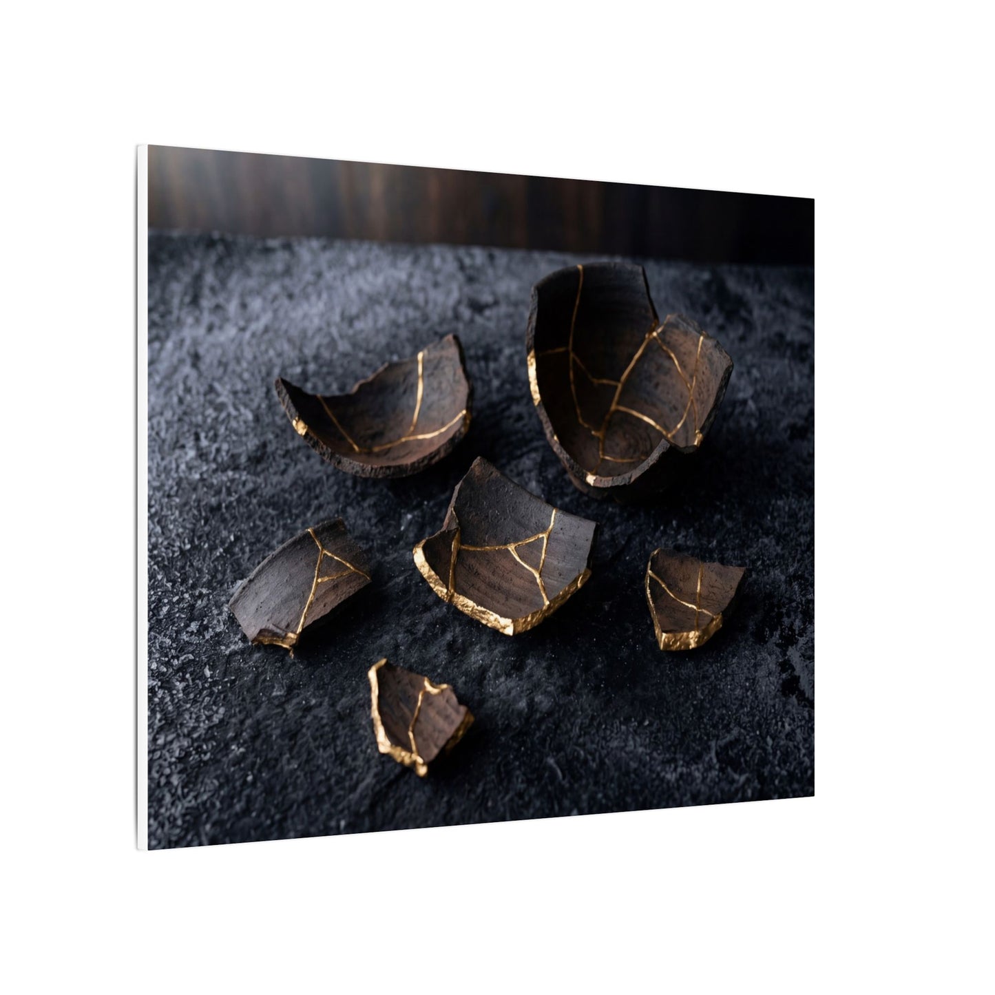 Winter Broken Pottery Shadow Zen Canvas Art | Bold Decor