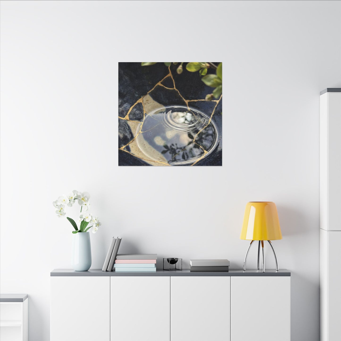 Water Ripple Spring Canvas Art | Kintsugi Beautiful Design