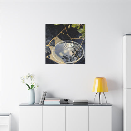 Water Ripple Spring Canvas Art | Kintsugi Beautiful Design