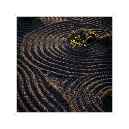 Rock Garden Spring Sticker | Dark Japandi Moody Design