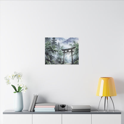Moonlight Torii Gate Canvas Art - Zen Fukinsei