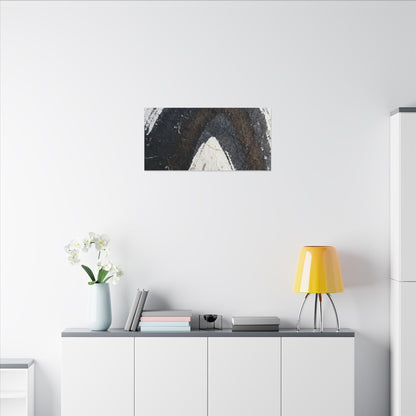 Moody Ink Brushstroke Canvas Art - Moody Minimal Dark Japandi