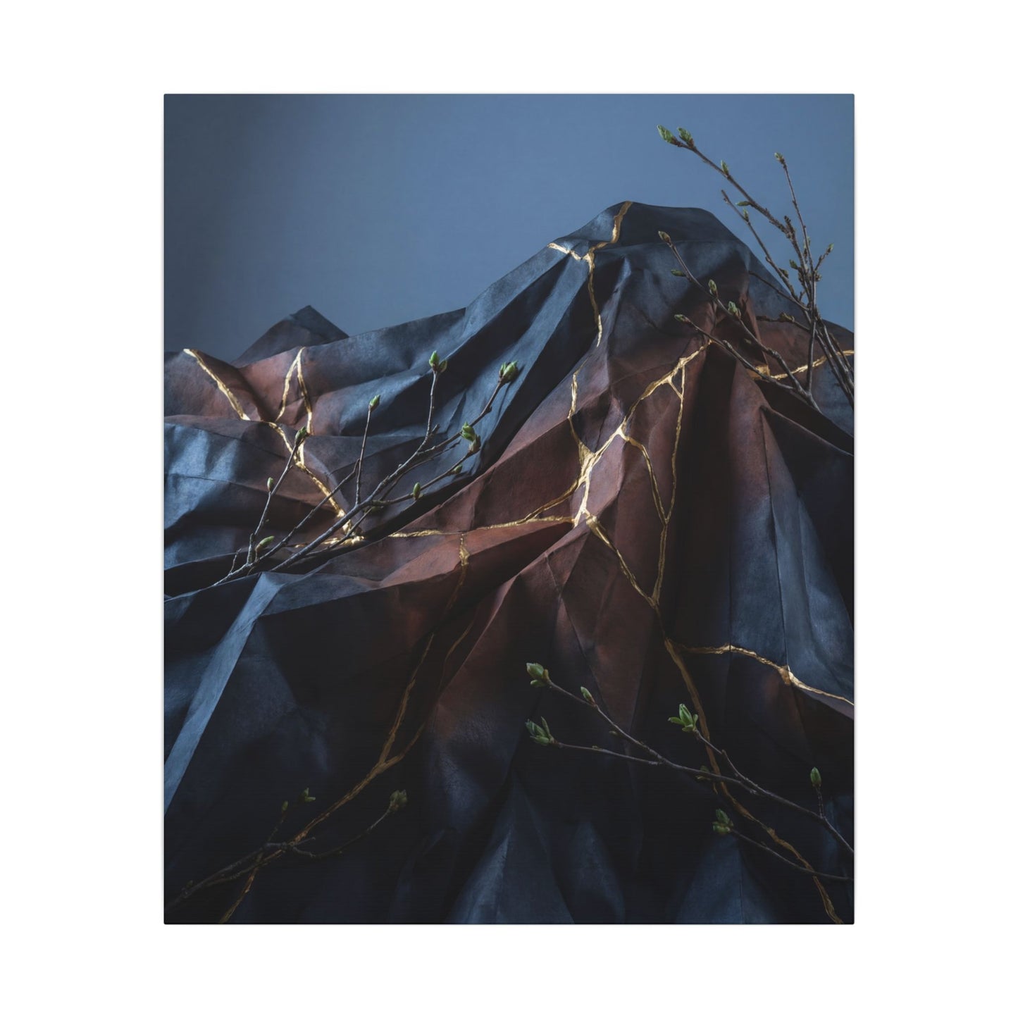 Paper Fold Broken Beauty Canvas Art | Philosophical Kintsugi Art