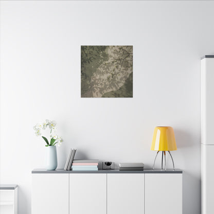 Neutral Shadow Play Canvas Art - Japanese Pattern Japandi