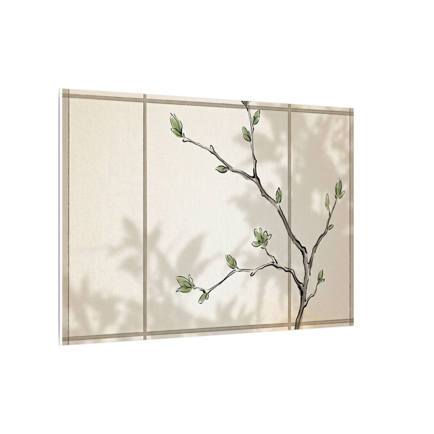Shoji Screen Spring Canvas Art | Japandi Cozy Design