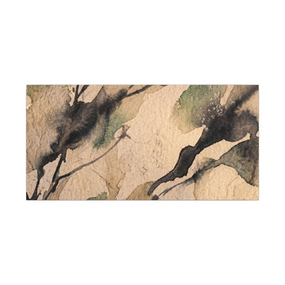 Japandi Shadow Play in Golden Hour | Watercolor Canvas Art
