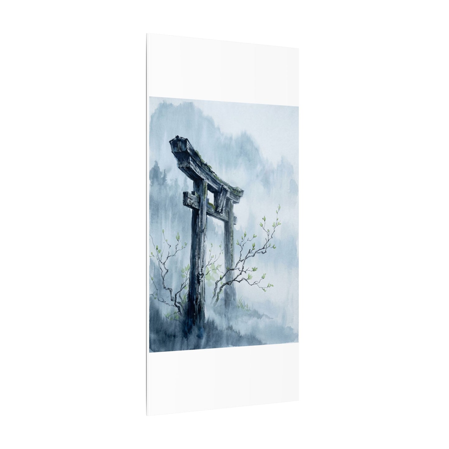 Torii Gate Canvas Art | Spring Zen Sumi E Art