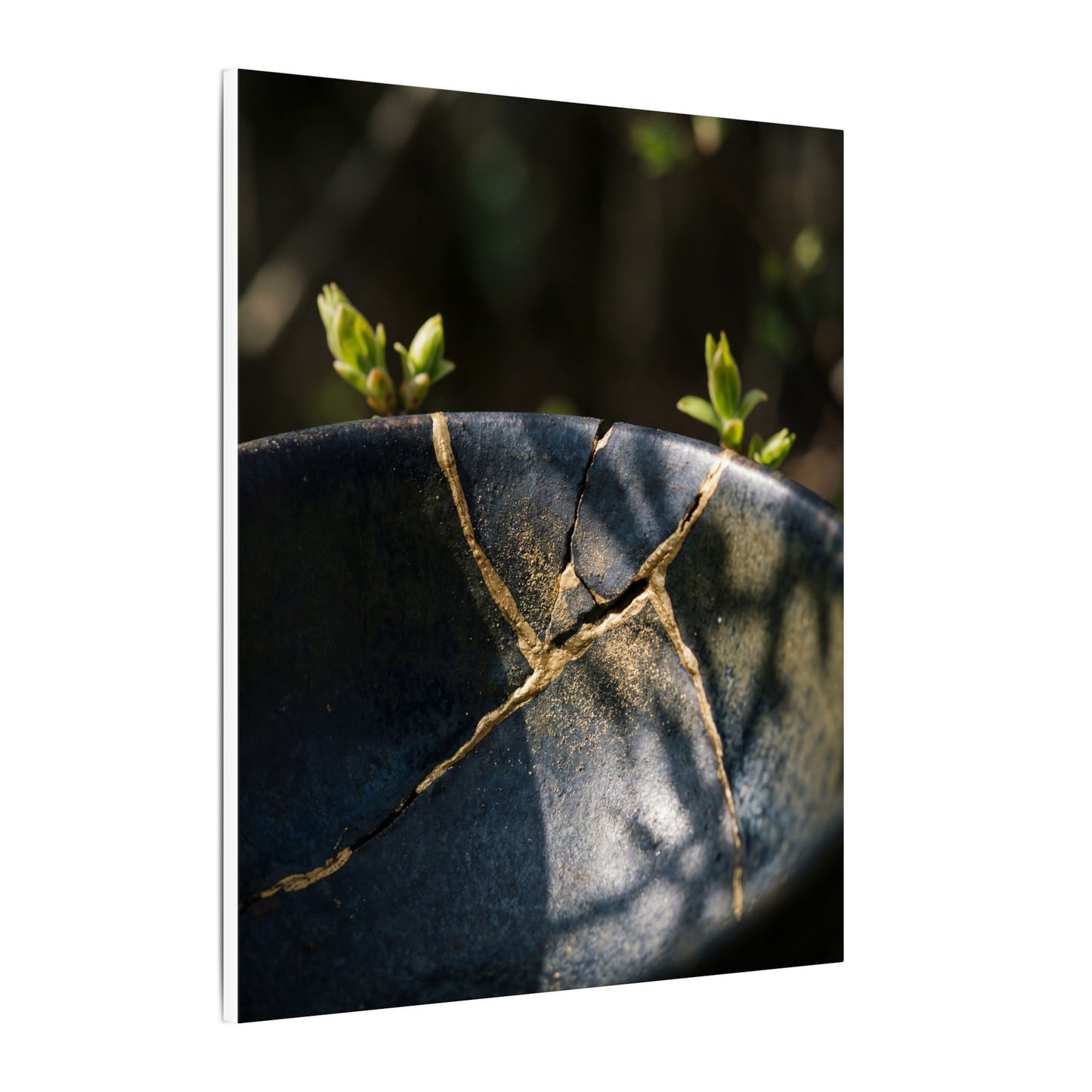Seijaku Broken Pottery Canvas Art - Dark Japandi Shadow Zen