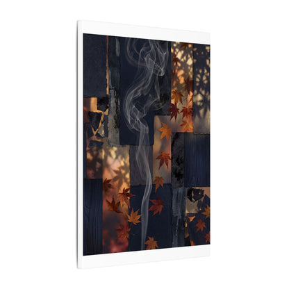 Autumn Incense Smoke Dark Texture Canvas Art | Sophisticated Decor