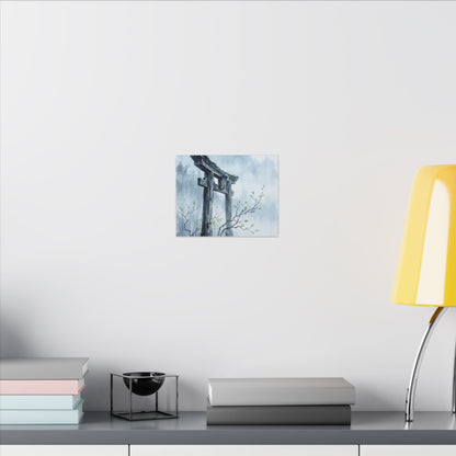 Torii Gate Canvas Art | Spring Zen Sumi E Art