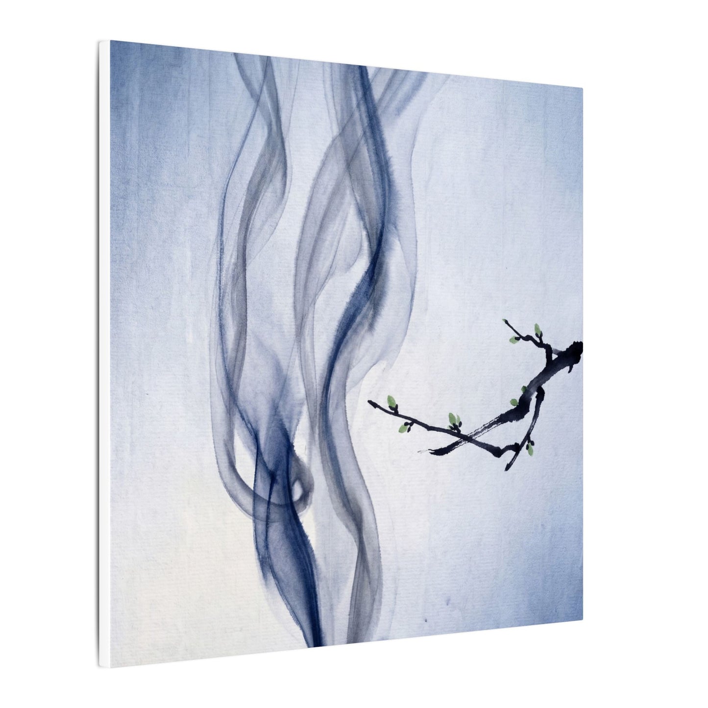 Incense Smoke Spring Canvas Art | Zen Tranquil Design