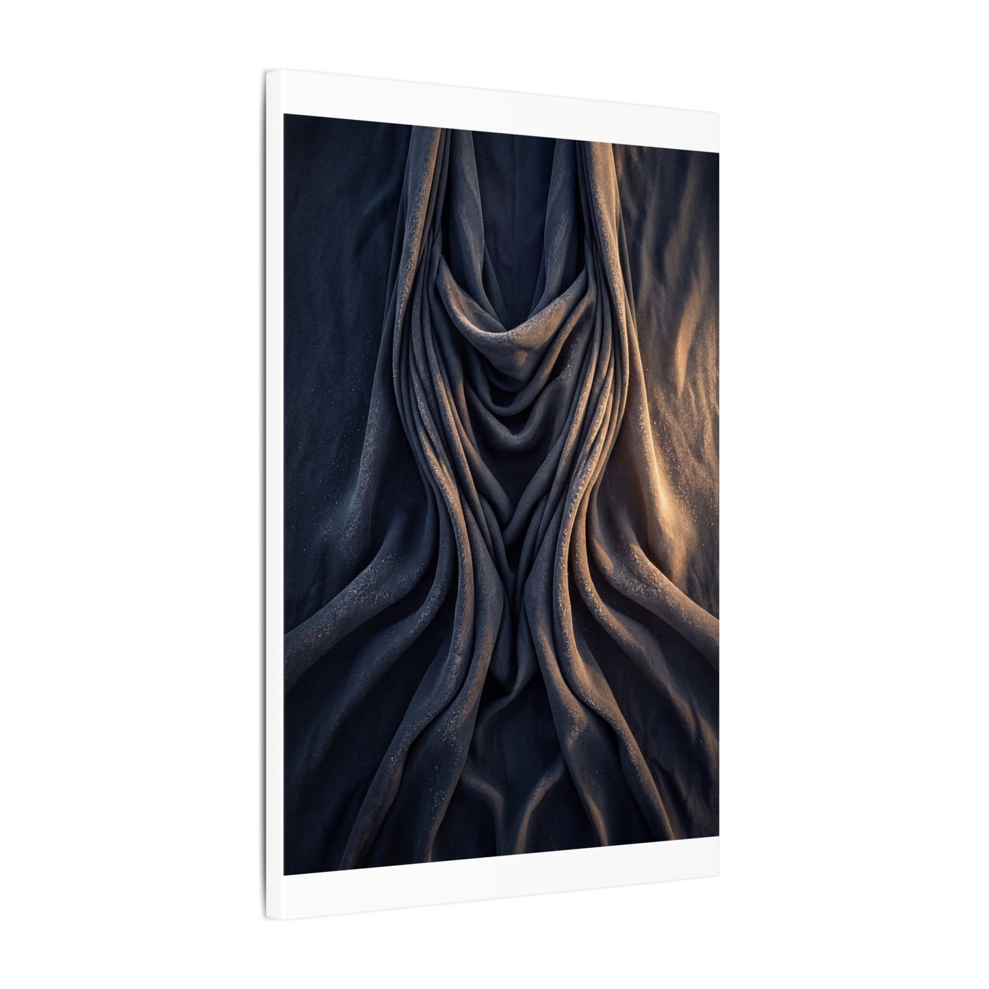 Moody Silk Drape Canvas Art - Shadow Zen Dark Japandi